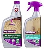 Rejuvenate Scrub Free Soap Scum Remover – 24 Ounce & Grout Deep Cleaner - Cleaning Formula Instantly Removes Years of Dirt Build-Up 32 Fl Oz (Pack of 1)
