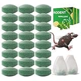 FEARLEFT Mouse Rodent Repellent, 24 Pack Peppermint Oil for Mice Rats Squirrel Pests Repellent Indoor & Outdoor Use, Natural Rat Mouse Deterrent Family & Pet Safe