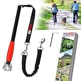 Hands Free Dog Bike Leash - Black and Red Handle - Dog Bike Attachment - Easy Installation and Removal - Lead for Exerciser, Training, Jogging, Cycling, Bicycle-Cruises and Outdoor - Safe with Pets