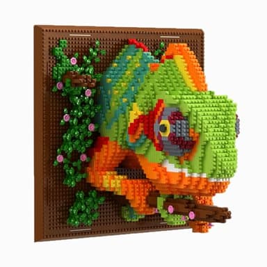 BDYDT Wall Art Chameleon Building Blocks Set; A Wall Decor Set for Adults Who Love Creative Hobbies(2688 Pieces) Toys Gifts for Kid and Adult