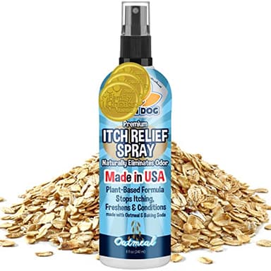 Bodhi Dog Itch Relief Spray - Natural Relief for Dry, Itchy, Allergic, or Bug-Bitten Skin - Safe for Dogs & Cats - Soothing Oatmeal Formula - Made in USA (Oatmeal, 8 Fl Oz)