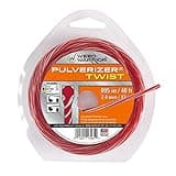 Weed Warrior Pulverizer Twist Universal Trimmer Line, 0.095" Diameter x 40', Red Core/Silver Tips