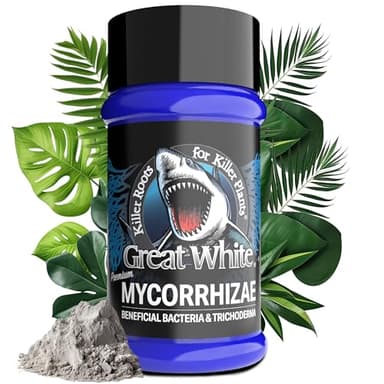 Great White Mycorrhizal Fungi 1 oz, Beneficial Bacteria for Plant Growth, Root Stimulator, Concentrated 3-in-1 Formula by Plant Success