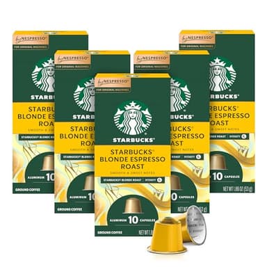 Starbucks by Nespresso Coffee Capsules, Blonde Espresso Roast, 10 CT