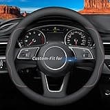Deer Route Custom-Fit for Honda Steering Wheel Cover, Premium Leather Car Steering Wheel Cover with Logo, Non-Slip, Breathable, for Honda Accessories (A-Style,for Honda)