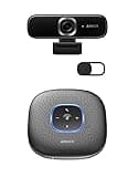 Anker PowerConf C300 Smart Full HD Webcam & PowerConf Bluetooth Speakerphone with 6 Microphones, 24 Hour Call Time, Bluetooth 5, USB C Connection, Compatible with Leading Platforms (Renewed)