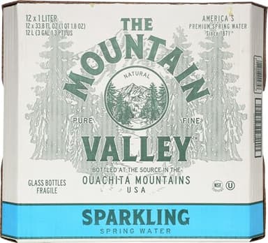 Mountain Valley Water Sparkling Water 12 Pack, 33.8 Fl Oz