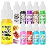 Gel Food Coloring - 10 Colors Concentrated Food Dye, Cake Decorating Supplies Tasteless Food Coloring Gel for Baking, Fondant, Cookie, Cake, Icing, Macaron, Easter Egg - 0.25 Fl. Oz