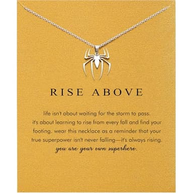 Baydurcan Superhero Spirit Necklace for Women Fashion Anime Cool Pendant Spider Necklace Inspirational Gifts for Women
