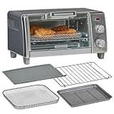 BLACK+DECKER 4-Slice Crisp 'N Bake Air Fry Toaster Oven,TO1787SS-RFP, 4-Slice, 5 Cooking Functions, 30 Minute Timer, Stainless Steel