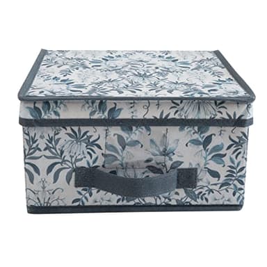 Laura Ashley Medium Storage Box | Dimensions: 11"x 12"x 6 | Foldable | Closet Organization | Storage | Parterre
