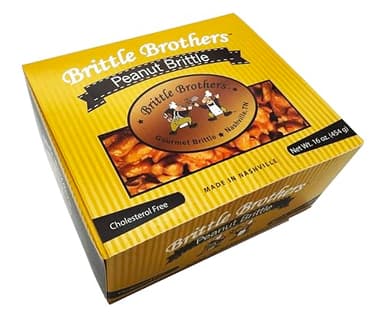 Brittle Brothers Peanut Brittle - 16 oz Gift Box - Gourmet Candy