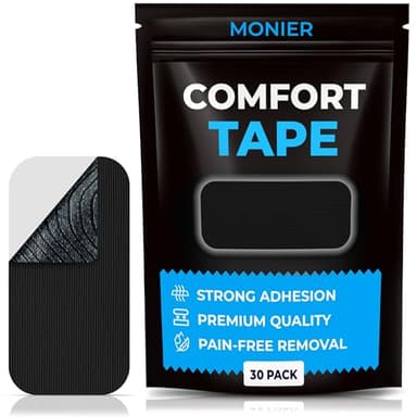 MONIER Comfort Tape (30 Pack) - Pain Free Removal, Hypoallergenic, Latex Free & Gentle On Skin - Packaging May Vary - Skin Friendly Adhesive Cotton Tape
