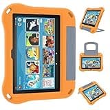 Orange-Compatible 2020/2022 Tablet 8 Case Kids (Compatible 2020/2022 Model), Ubearkk Anti Slip Shockproof Protective Cover Not for iPad/Samsung/Onn Tab