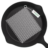 Amagabeli Cast Iron Cleaner 8"x6" 316L Stainless Steel Chainmail Scrubber Cast Iron Skillet Cleaner for Pan Pot Wok Griddles BBQ Grills Cast Iron Cleaning