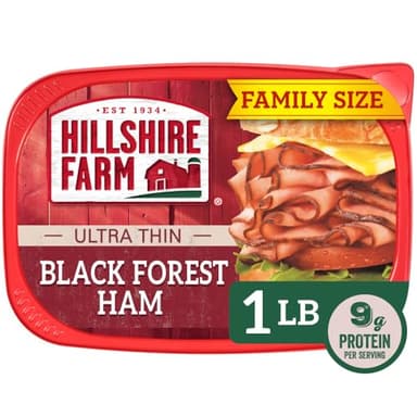 Hillshire Farm Ultra Thin Sliced Deli Lunch Meat, Black Forest Ham, 16 oz
