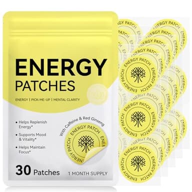 Arkture Energy Patches, Plant-Based Formula Patch for Women Men, 30 Patches