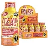 Vitamin Energy Extra Strength Energy Drink Shots | Natural Nutrients to Energize & Support Immune System | Sugar & Carb-Free | Immunity Formula | up to 7+ Hours | Orange Burst- 1.93 fl oz - Pack of 12