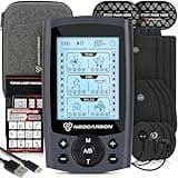 TENS Unit Muscle Stimulator, Electronic PMS Pulse Massager Machine for Shock Physical Therapy, Back Pain Relief, Sciatica and Shoulder Recovery, Gray