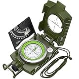Proster IP65 Compass Hiking Survival - Lensatic Sighting Compass for Camping Navigation, Compass with Clinometer & Carry Bag for Camping Hunting Hiking Geology Activities