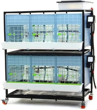 Hatching Time 15" Chick Brooders – Stackable & 2-Section Options, Automatic Heating, Easy-Clean Tray, Includes Feeders & Drinkers, Perfect for Quail, Chickens, Ducks & Baby Birds (2 Layer)