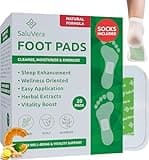 SaluVera Foot Pads for Relaxation, Improved Sleep & Foot Care, Ginger, Bamboo, Vinegar & Wormwood, Feet pad for Enhanced Well-Being, Foot Patches for Daily Wellness Rituals (20 Count)