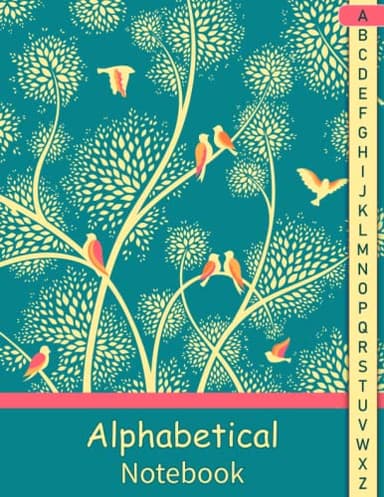 Alphabetical Notebook: 4 pages per letter / A4 Size /105 pages. Large Lined-Journal Organizer with A-Z Printed, Alphabetic Notebook. a4 notebook ... Writing Note Taking Diary and Planner