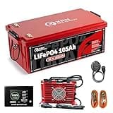 36V(38.4V) LiFePO4 Lithium Battery Built-in 250A BMS,with 36V 20A Lithium Battery Charger,Mobile APP,Touch Monitor,Port Plug,Retention strap,6000+Cycles,Perfect for Golf Carts. (Plastic)