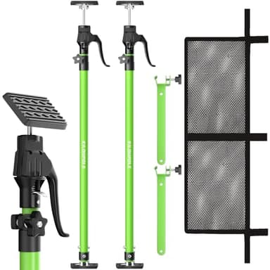 KILOUPOLE Adjustable Cargo Bar, 40" to 79" Non-Slip Truck Bed Divider, Cargo Bar for Pickup Truck Bed Cargo Bars for SUVs, Trailers, Vans, Comes with 2 Cargo Bars, 2 Dividers, 1 Cargo Net