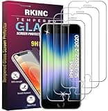 RKINC Screen Protector [4-Pack] for iPhone SE 3 2022/2 2020, iPhone 7 / iPhone 8, Tempered Glass Film Screen Protector, 0.33mm [LifetimeWarranty][Anti-Scratch][Anti-Shatter][Bubble-Free]
