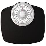 Adamson A25W Scales for Body Weight - Up to 400 LB - 5.3" Dial on 12.4" x 10.2" Platform - Anti-Skid Rubber Surface - High Precision Bathroom Scale Analog - Durable with 20-Year Assurance