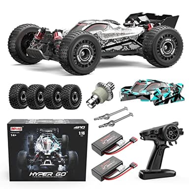 HYPER GO H16PL 1/16 RTR Fast Brushless RC Buggy for Adults, Max 38 mph RC Truck, 4WD High Speed Racing Car with 2S 2000 mAh Battery for RC Basher