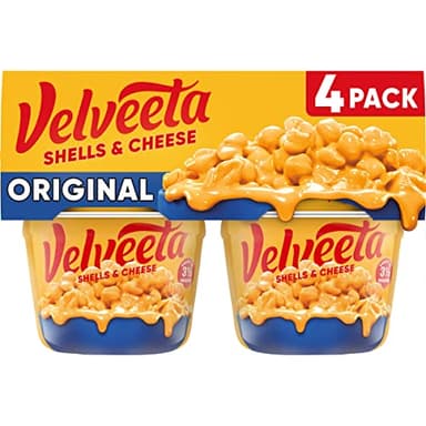 Velveeta Shells and Cheese Mac and Cheese, 4 Cups, for Easy Snack or Dinner Side, Original Flavor, 2.39 oz