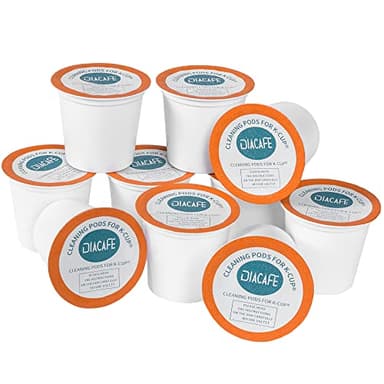 DIACAFE Fit for Keurig Cleaning Pods 10 Pack Descaler for Keurig Coffee Machines 1.0 & 2.0, K cup Cleaning Pods, K cup Cleaner Descaler Coffee Stain Remover