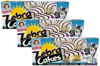 Little Debbie Zebra Cakes, 10 Twin-Wrapped Cakes, 13.0 OZ Box (Pack of 3)