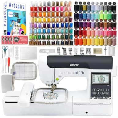 Brother SE2000 5" x 7" Combo Embroidery & Sewing Machine with Deluxe 130 Thread Spools & Accessories