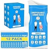 Kingci Disposable Urine Bags, 900ML Pee Bags for Women Men Emergency Use, 12 PCS Unisex Urine Vomit Bag for Camping, Hiking, Traffic Jams, Road Trips, Pregnant, Patients
