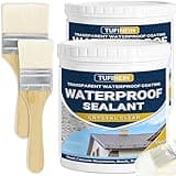 Waterproof Sealant 70oz Clear, TUFINEIN Transparent Waterproof Coating Water-Based Invisible Waterproof Agent Roofs, Walls, Garden, Bathroom, Kitchen Indoor & Outdoor