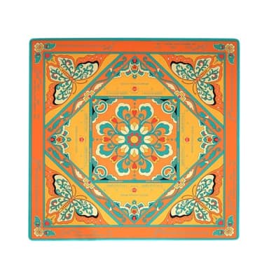 FUYIHGL® Aesthetic Mahjong Mat for Table with Rules: 33" Noise Reduction & Non-Slip Neoprene American Mah Jong Tabletop Cloth Cover - Mah Jongg Accessories and Gifts for Beginner Lovers Party Travel