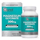 Qunol Magnesium Glycinate 300mg, 100% Glycinate Chelated Magnesium Supplement, 90ct Tablets