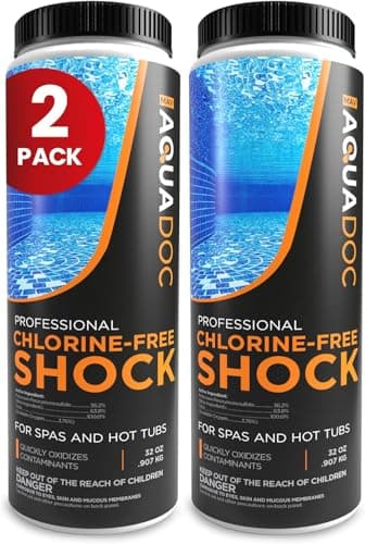 AquaDoc Non Chlorine Hot Tub Shock - 32oz (2 Pack) - Enhanced Spa Shock to Assist Bromine and Chlorine - Spa Oxidizer Made in USA