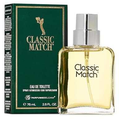 PB ParfumsBelcam Classic Match Green Eau De Toilette Spray for Men – Fresh Chypre Cologne, Bergamot, Basil, Musk, Long-Lasting Masculine Fragrance, Signature Scent – 2.5 Fl Oz