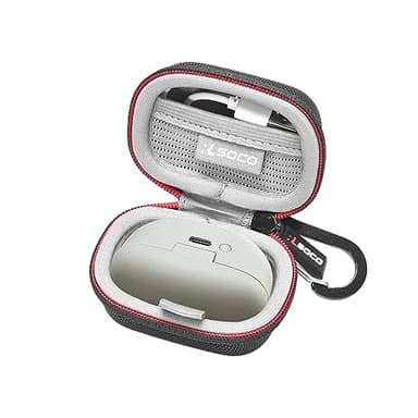 RLSOCO Hard Case for Sony WF-1000XM5 The Best Truly Wireless Noise Cancelling Earbuds - Black | Shockproof, Dustproof, Water-Resistant Storage Pouch with Sturdy Metal Hook (Case Only)