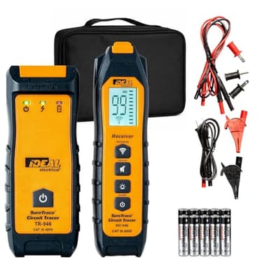 Ideal Electrical SureTrace Digital Circuit Tracer (61-946) 0-480 Volts AC/DC with Backlit Display — Find Breakers, Fuses, Wires, Dead Shorts, and Splice Errors