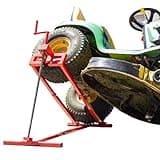Mower Lift - 880lb Capacity Lawn Mower Lift Jack - Telescopic Maintenance Jack for Mowers and Tractors - Riding Mower Accessories by Stalwart (Red)