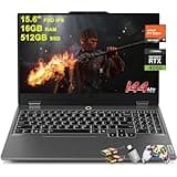 Lenovo LOQ Gaming Laptop 15.6" FHD IPS 144Hz (100% sRGB G-SYNC) AMD Octa-Core Ryzen 7 7435HS (Beats i7-12650H) 16GB RAM 512GB SSD GeForce RTX 4050 Backlit Nahimic Rapid Charge Win11 w/ICP Accessory