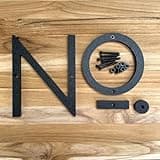 5 Inch Modern Plastic House Numbers and Letters with hardware included. Black and White Arrows, North South East West, Unit A B, No.- Dash, 1/2 (No.-, BLACK)