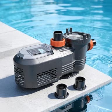 VARMINPOOL 11539GPH Variable Speed Pool Pump with 3.0HP DC Motor for Above and In Ground Pool, Programmable Timer Pool Pump Inground with Removable Rain Cover, 220V, Large Filter Basket
