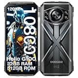 DOOGEE S Cyber Pro Rugged Smartphone Unlocked, 32GB+512GB Rugged Phone Android 14, 10800mAh Battery, 6.6" FHD+120Hz Waterproof Phone, 50MP+32MP, IP68/IP69K/Dual SIM/NFC/OTG/Face ID,Silver