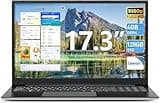 SGIN Windows 11 Laptops, 17.3 Inch Laptop Computer with Core i3 CPU, 4GB DDR4 128GB SSD, 60800mWh Battery, FHD IPS Display, Type-C, 5G WiFi, BT4.2, Webcam, USB3.2, HDMI, for Student and Business